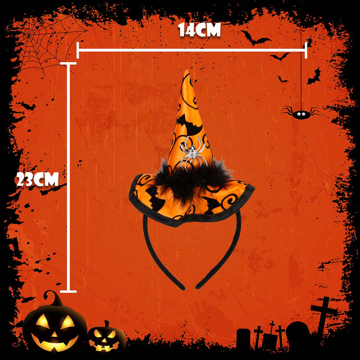 Halloween Witches Hat Headband | Party Accessories Decoration | Orange