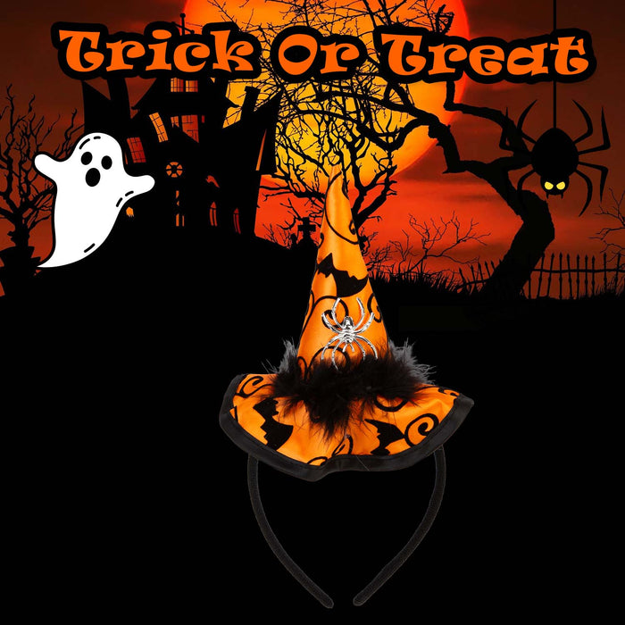 Halloween Witches Hat Headband | Party Accessories Decoration | Orange