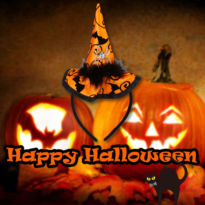Halloween Witches Hat Headband | Party Accessories Decoration | Orange
