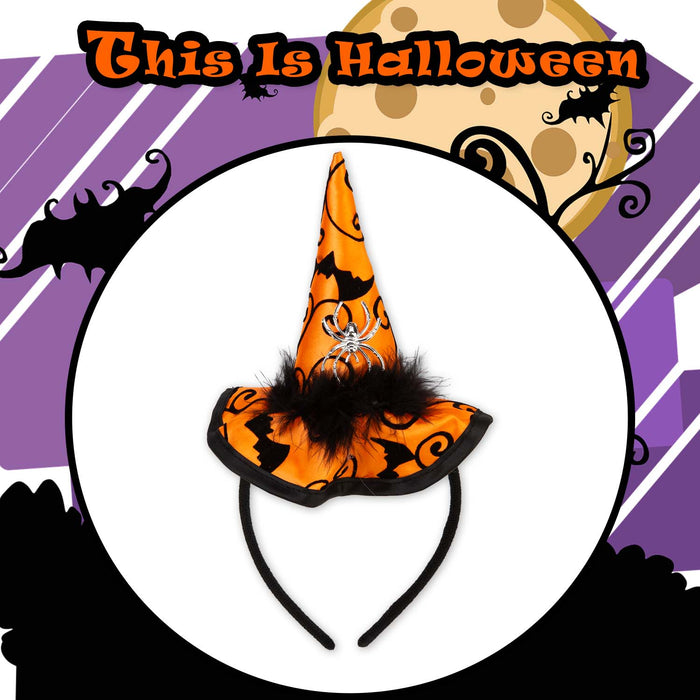 Halloween Witches Hat Headband | Party Accessories Decoration | Orange