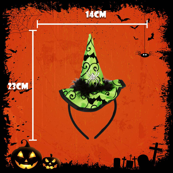 Halloween Witches Hat Headband | Party Accessories Decoration | Green