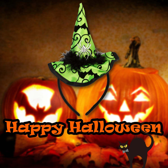 Halloween Witches Hat Headband | Party Accessories Decoration | Green