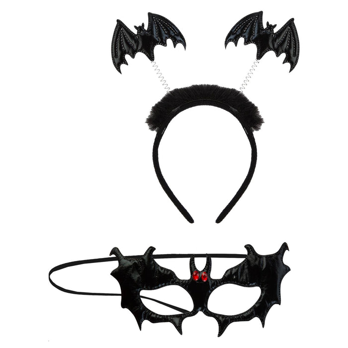 Halloween Mask & Headband Set | Party Accessories Decoration | Bat