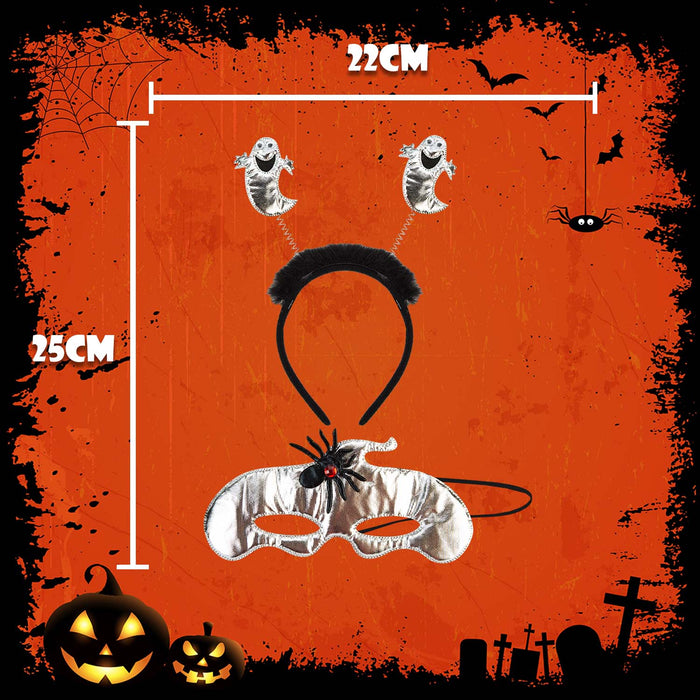 Halloween Mask & Headband Set | Party Accessories Decoration | Ghost