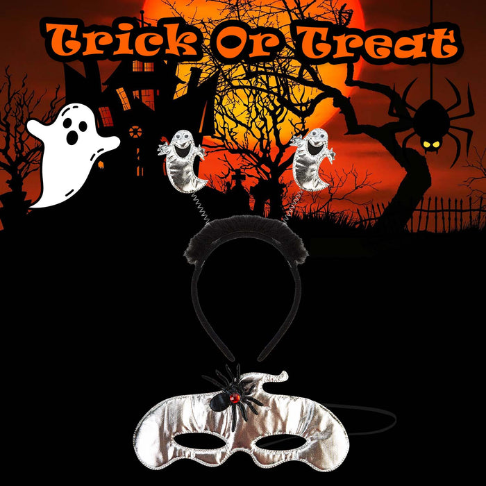 Halloween Mask & Headband Set | Party Accessories Decoration | Ghost
