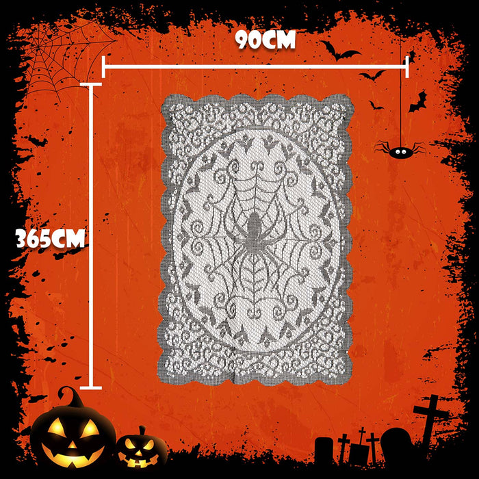 Halloween Black Lace Place Mat | Party Accessories Decoration | Spider