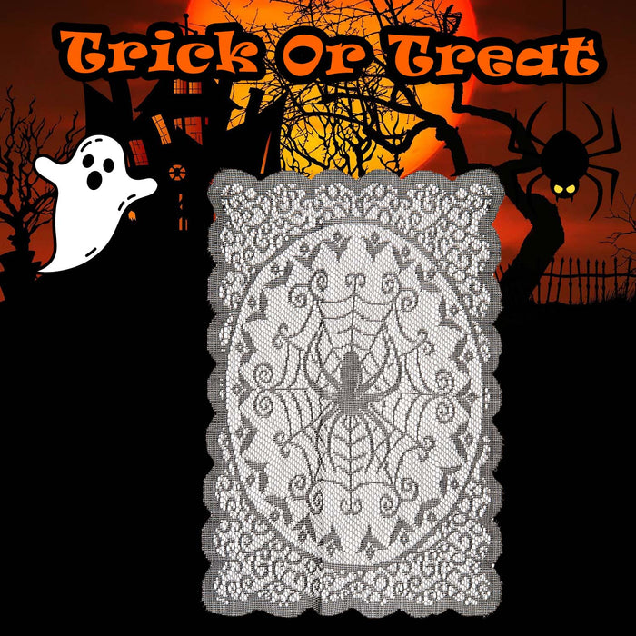 Halloween Black Lace Place Mat | Party Accessories Decoration | Spider