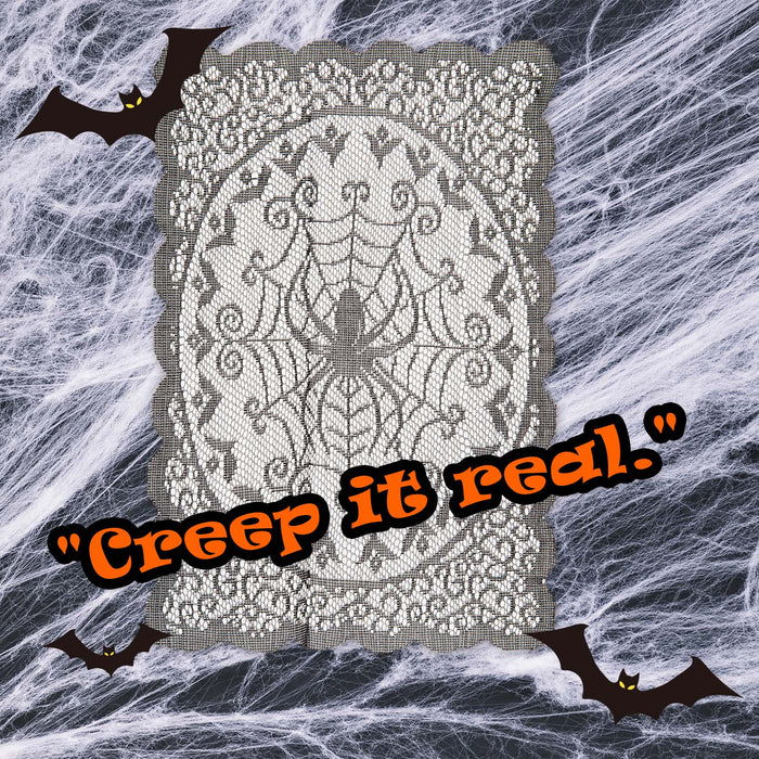 Halloween Black Lace Place Mat | Party Accessories Decoration | Spider