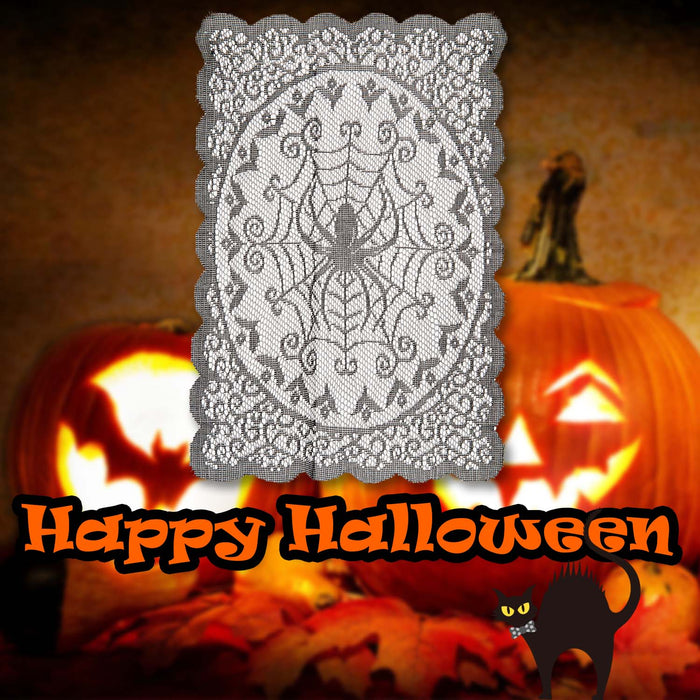 Halloween Black Lace Place Mat | Party Accessories Decoration | Spider