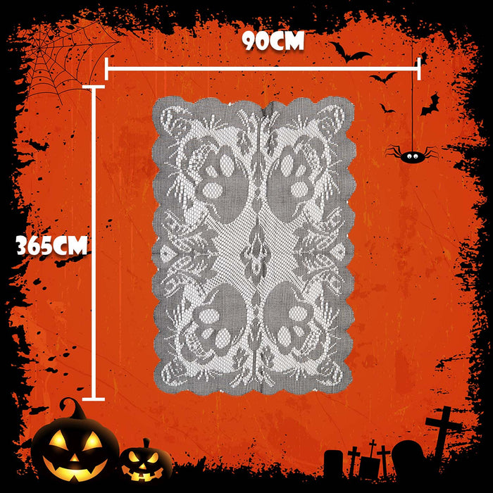 Halloween Black Lace Place Mat | Party Accessories Decoration | Skulls