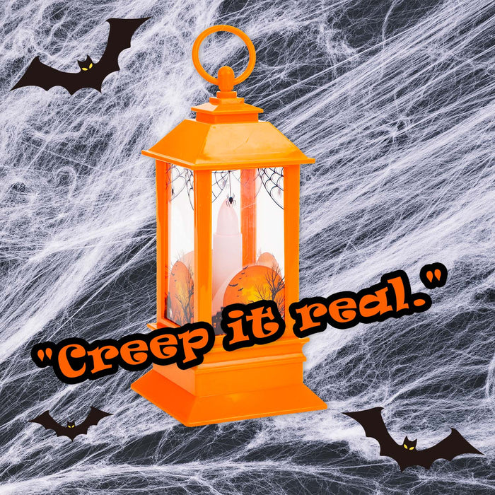 Halloween 22cm Light Up Lantern | Party Accessories | Black