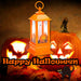 Halloween 22cm Light Up Lantern | Party Accessories | Black