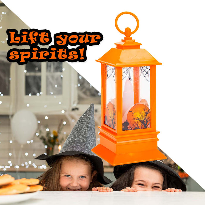 Halloween 22cm Light Up Lantern | Party Accessories | Black