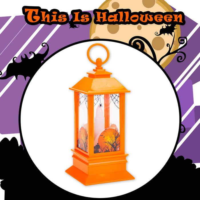 Halloween 22cm Light Up Lantern | Party Accessories | Black
