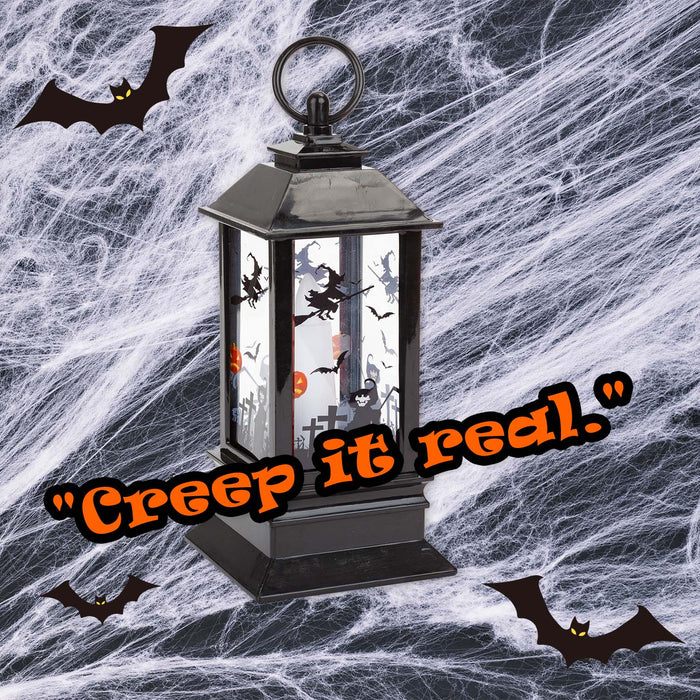 Halloween 22cm Light Up Lantern | Party Accessories | Orange