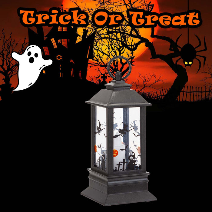 Halloween 14cm Light Up Lantern | Party Accessories | Black