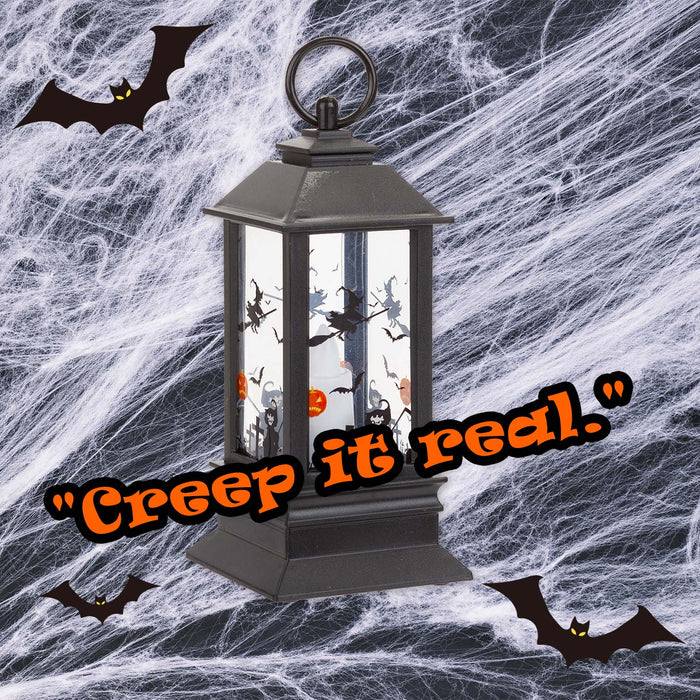 Halloween 14cm Light Up Lantern | Party Accessories | Black