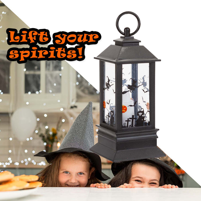 Halloween 14cm Light Up Lantern | Party Accessories | Black