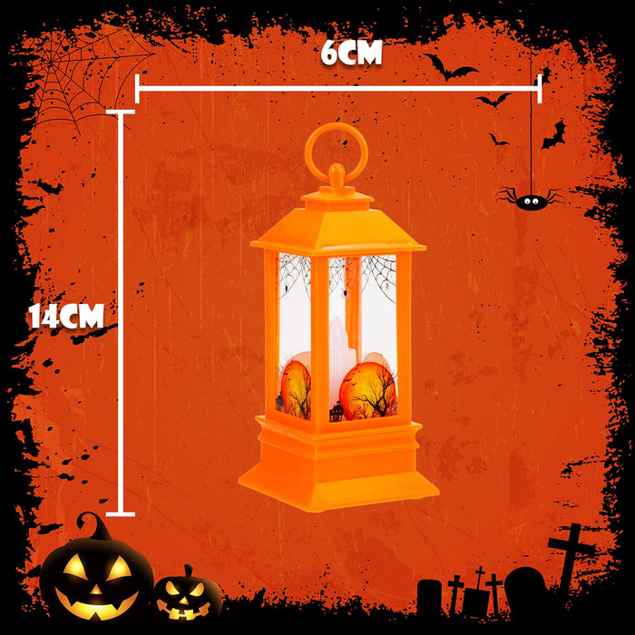 Halloween 14cm Light Up Lantern | Party Accessories | Orange