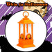 Halloween 14cm Light Up Lantern | Party Accessories | Orange