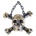 Halloween Skull With Chain | Party Accessories | Brushed Gold