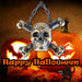 Halloween Skull With Chain | Party Accessories | Brushed Gold