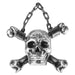 Halloween Skull With Chain | Party Accessories | Brushed Silver