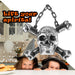 Halloween Skull With Chain | Party Accessories | Brushed Silver