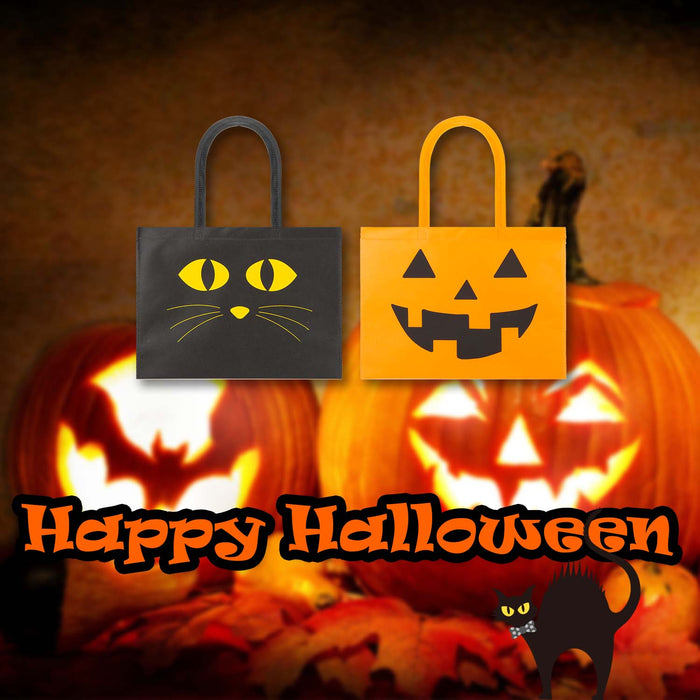 Halloween Bag | 40cm x 32cm | Party Accessories | Pumpkin-Cat