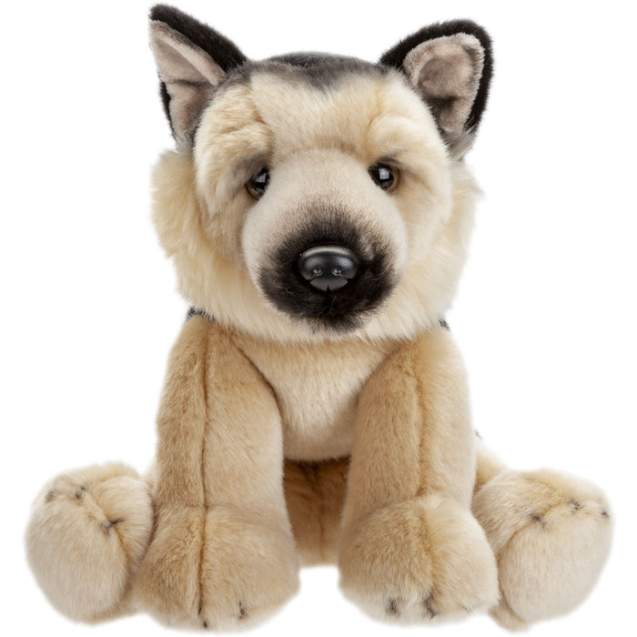 Alsatian Dog 30cm Plush Lifelike Toy - Natural World Collection