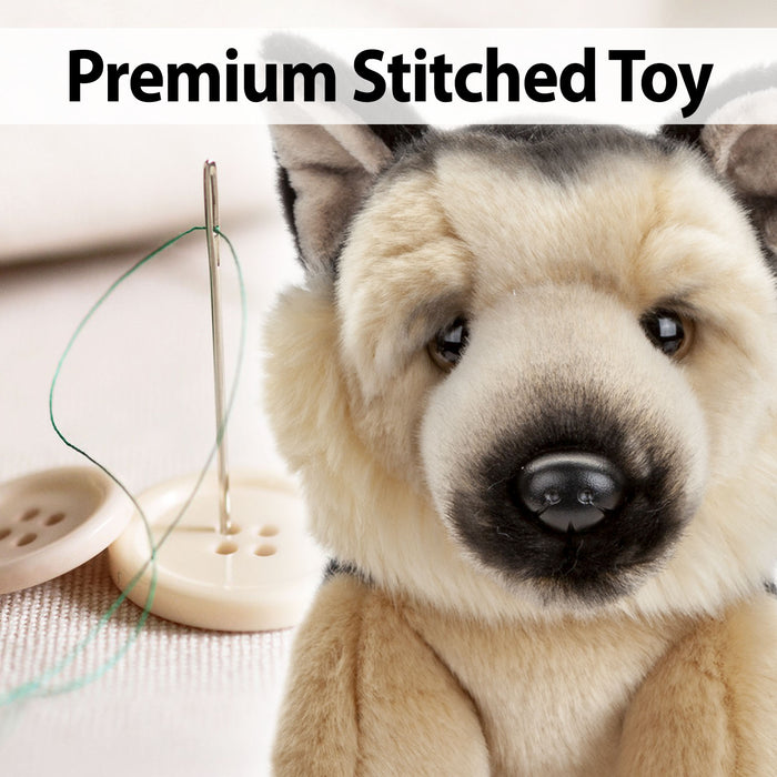 Alsatian Dog 30cm Plush Lifelike Toy - Natural World Collection