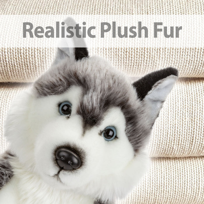 Husky Dog 30cm Plush Lifelike Toy - Natural World Collection