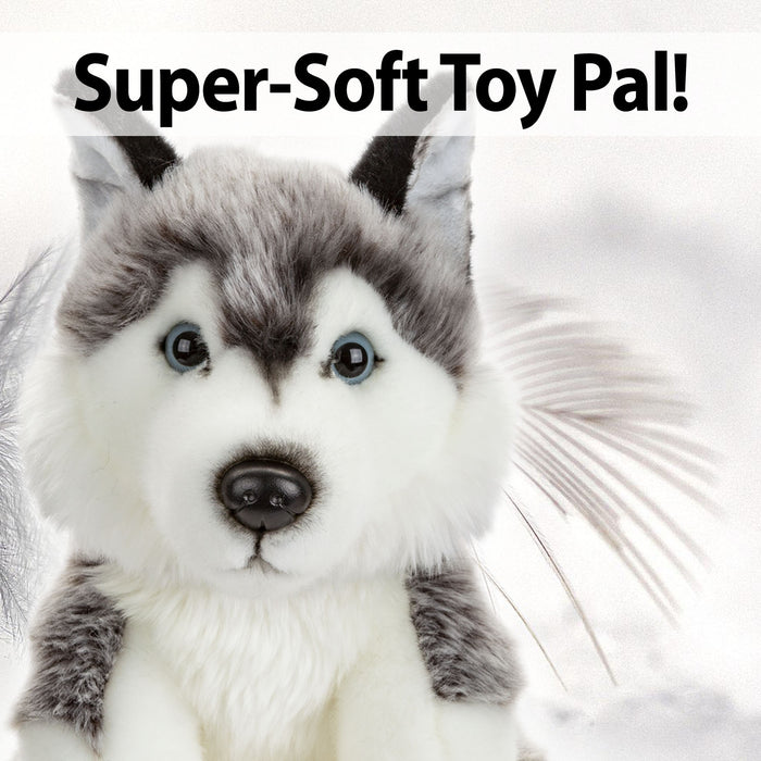 Husky Dog 30cm Plush Lifelike Toy - Natural World Collection