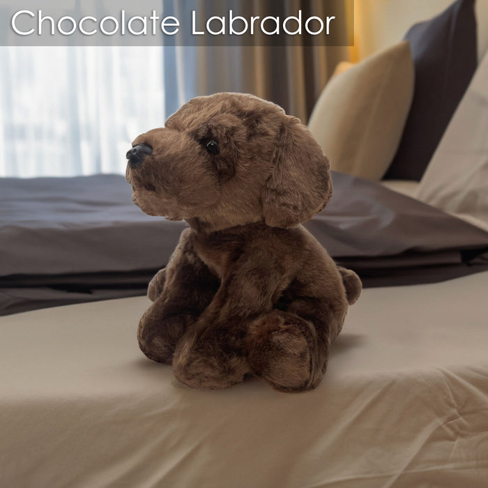 Chocolate Labrador Soft Toy - Dog Plush Lifelike Toy - Cute Gift - Brown  30cm