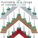 7 LED Wood Candle Bridge Red Mains Powered