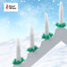 7 LED Wood Candle Bridge WHITE Mains Powered