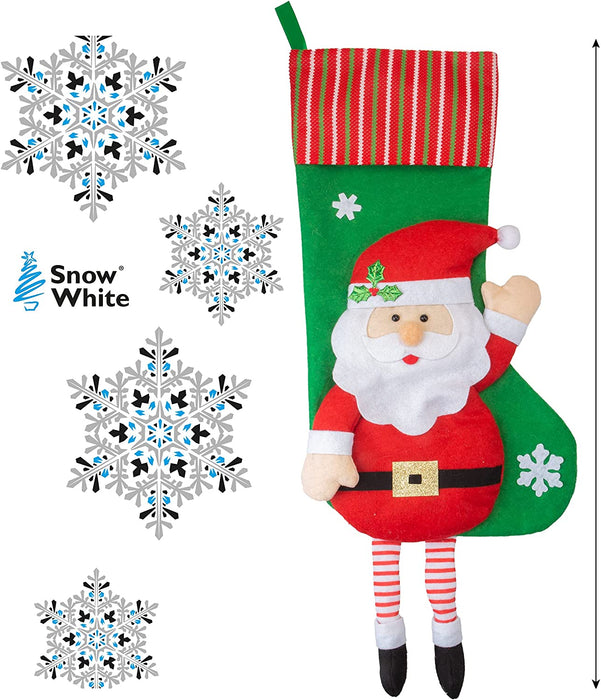 Long Leg Santa Design Christmas Stockings 54cm