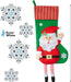 Long Leg Santa Design Christmas Stockings 54cm