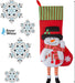 Long Leg Snowman Design Christmas Stockings 54cm