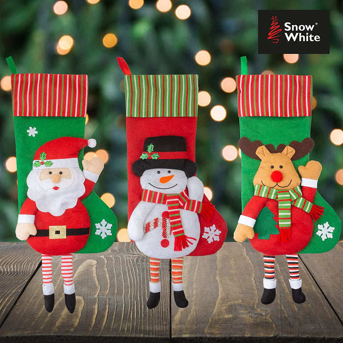 Long Leg Rudolf Design Christmas Stockings 54cm
