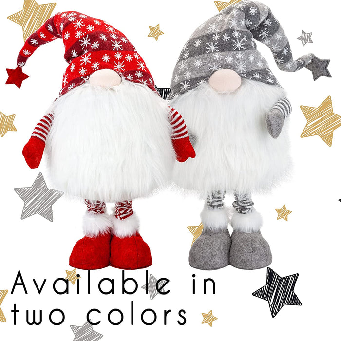 Christmas Giant Gonk Red Extending Legs Gnome, Tree Ornaments 34"/86cm