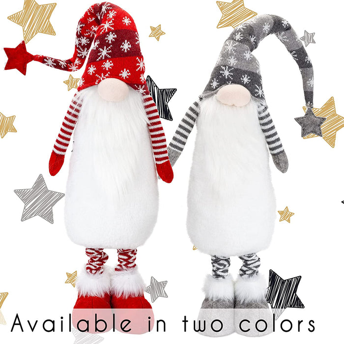 Christmas Standing Gonk Grey, Gnome, Xmas, Plush, Decoration,36" 91cm