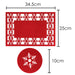 Christmas Poly Felt Red Snowflake Place Mat Set, Xmas Table