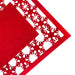 Christmas Poly Felt Red Snowflake Place Mat Set, Xmas Table