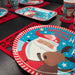 Christmas Poly Felt Red Snowflake Place Mat Set, Xmas Table Decorations