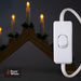 7 LED Wood Christmas Candle Bridge Natural Mains Powered