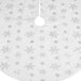 Christmas Snowflake Plush Tree Skirt - 2 Assorted