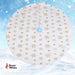 Christmas Snowflake Plush Tree Skirt - 2 Assorted