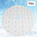 Christmas Snowflake Plush Tree Skirt - 2 Assorted
