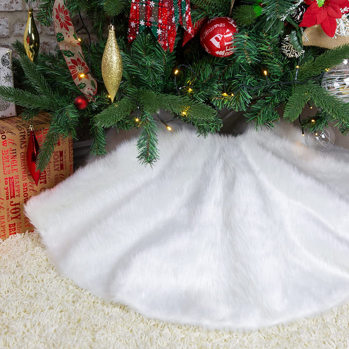 Christmas Long Pile Tree Skirt